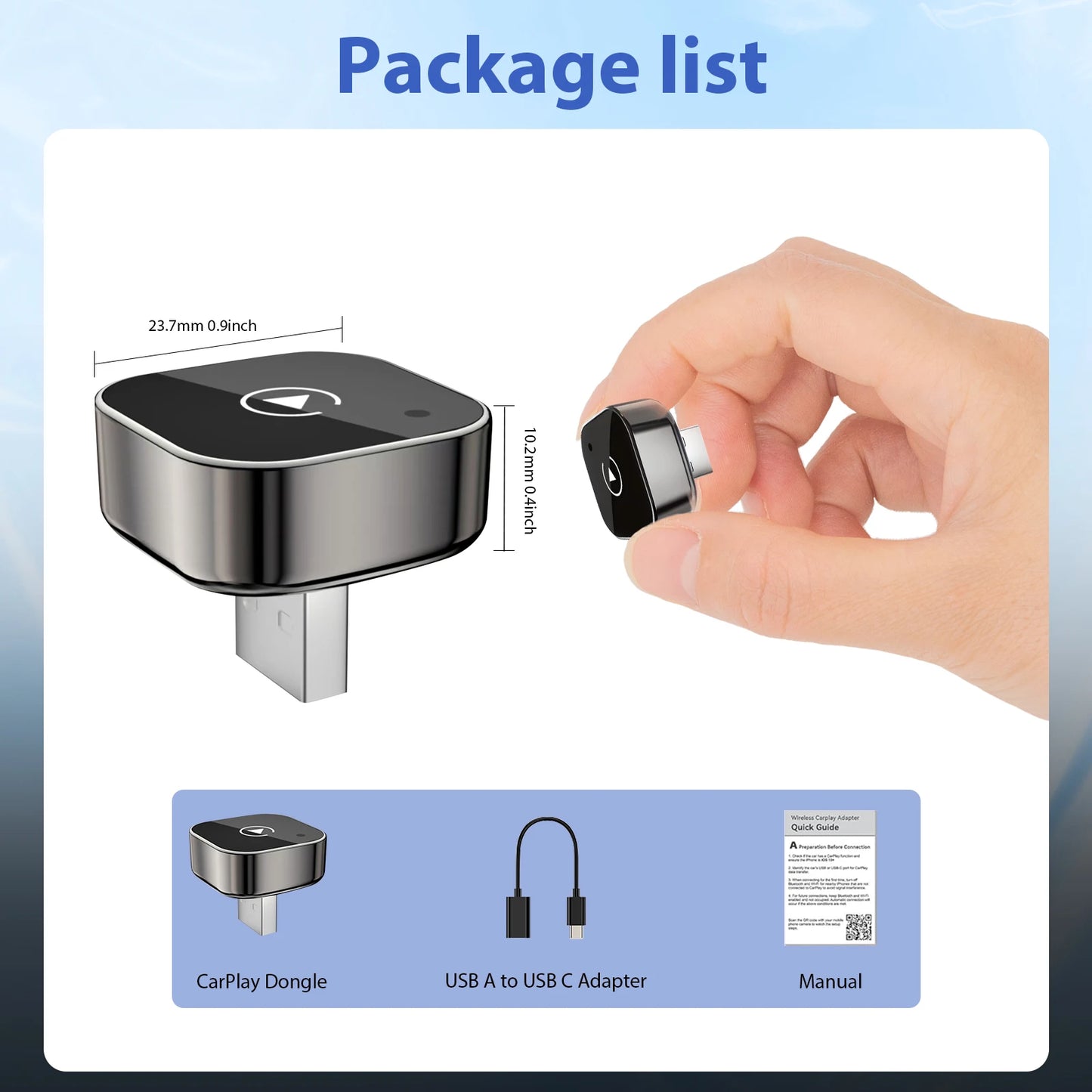 Adaptateur sans fil pour CarPlay et Android Auto