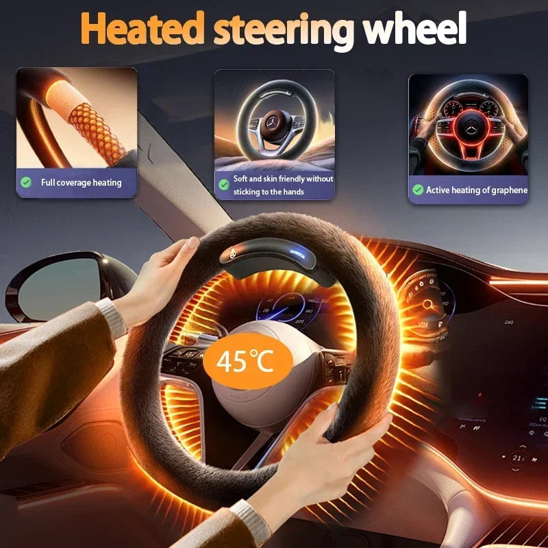 Housse de volant chauffante sans fil