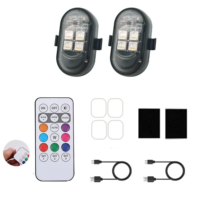 Feux stroboscopiques LED sans fil pour voiture