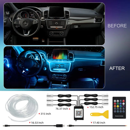 Kit d'éclairage d'ambiance LED pour intérieur de voiture