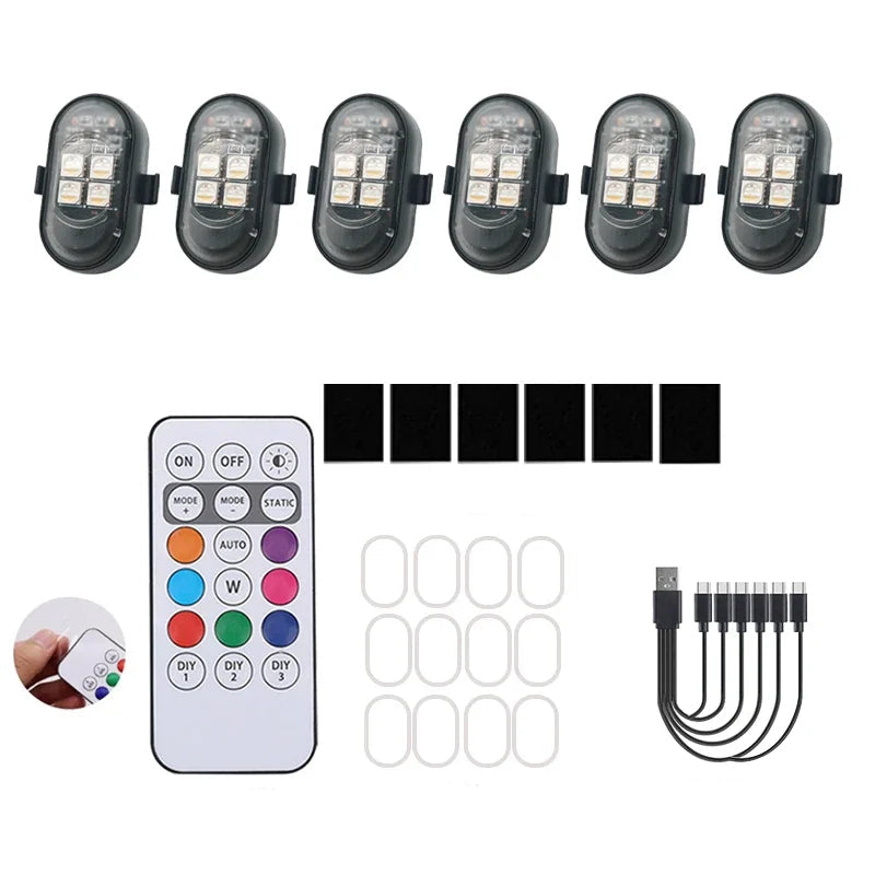 Feux stroboscopiques LED sans fil pour voiture