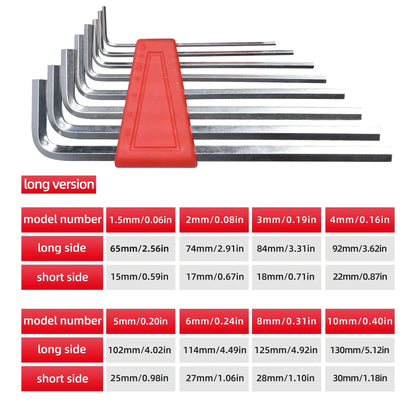 Jeu de 8 clés Allen