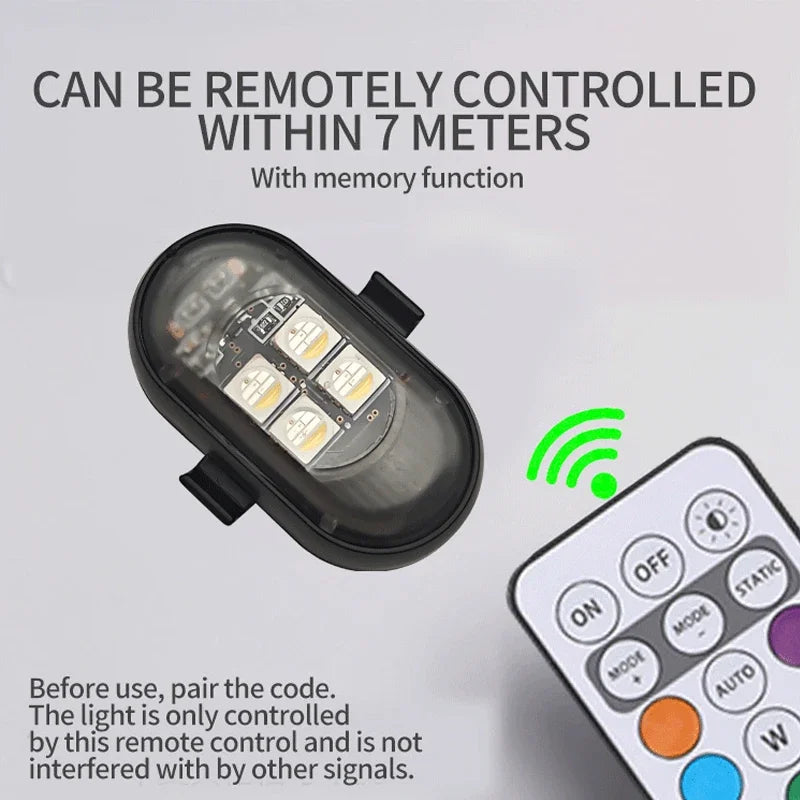 Feux stroboscopiques LED sans fil pour voiture