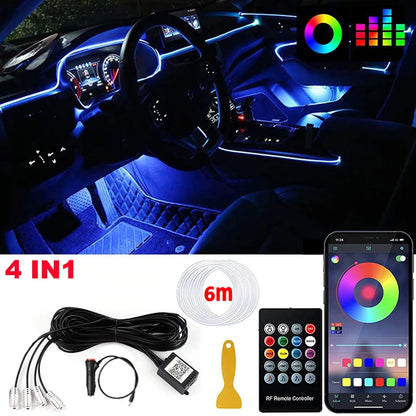 Kit d'éclairage d'ambiance LED pour intérieur de voiture