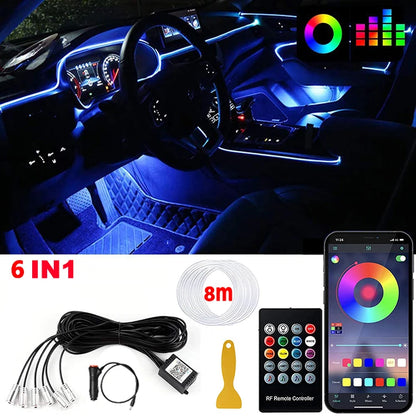Kit d'éclairage d'ambiance LED pour intérieur de voiture
