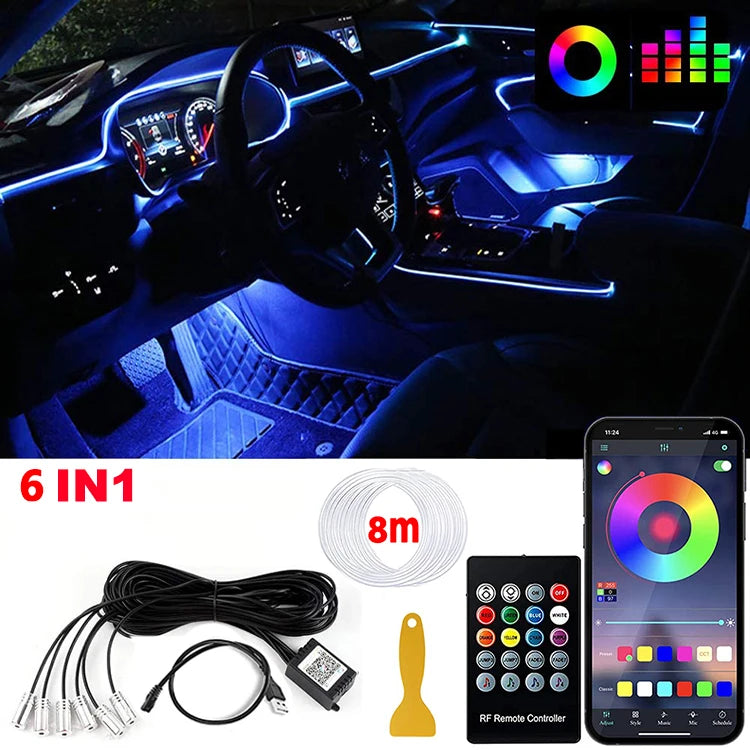 Kit d'éclairage d'ambiance LED pour intérieur de voiture