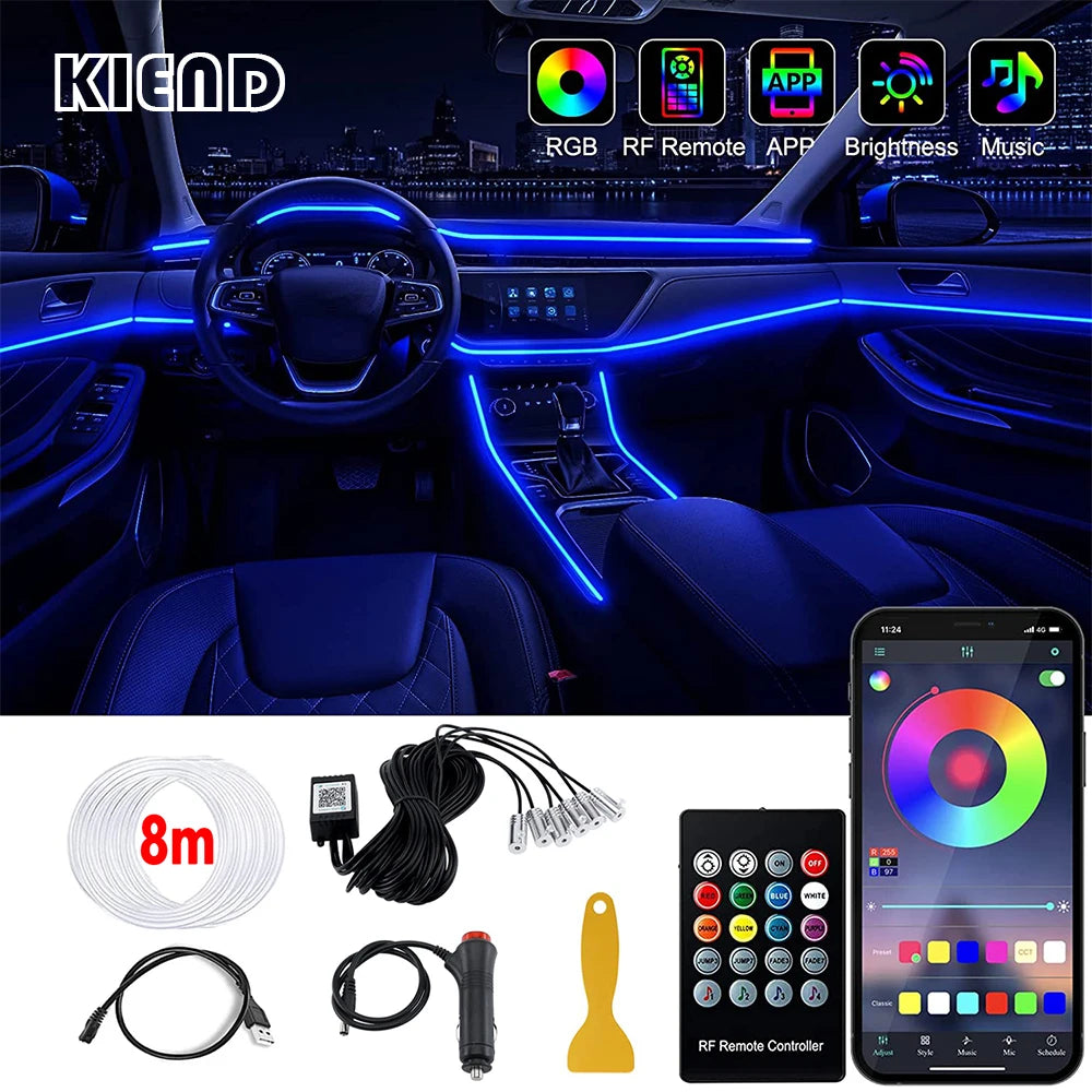 Kit d'éclairage d'ambiance LED pour intérieur de voiture