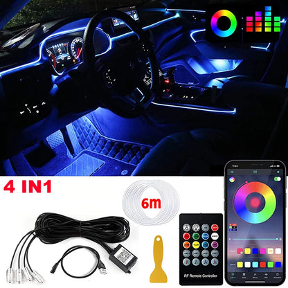 Kit d'éclairage d'ambiance LED pour intérieur de voiture