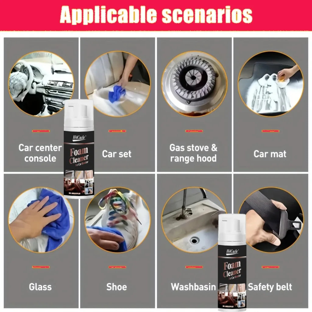Nettoyant mousse multifonctionnel pour l'intérieur de voiture